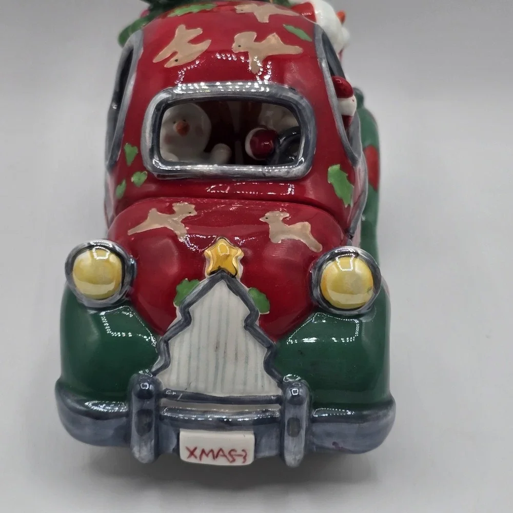 DORR EDDY‎ Santa Claus in Truck w Snowmen Snowman Family Christmas Decor Vtg